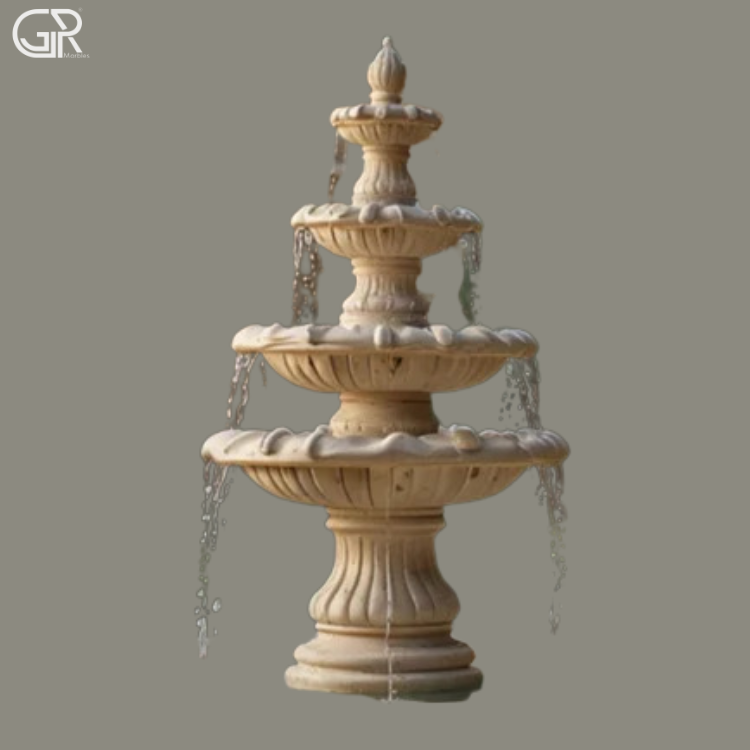Sandstone Garden Fountain, (Ht-6ft)
