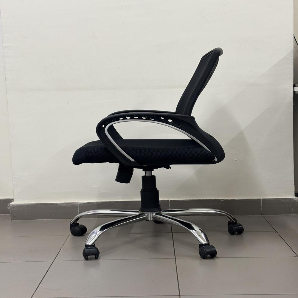 Sensual Mid Back Ergonomic Breathable Mesh Back Desk Office Chair (Black)