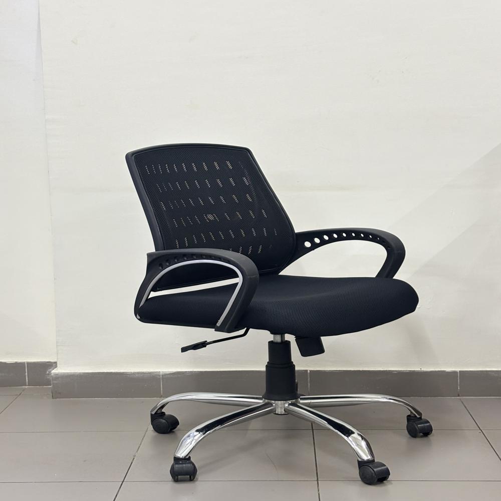 Sensual Mid Back Ergonomic Breathable Mesh Back Desk Office Chair (Black)