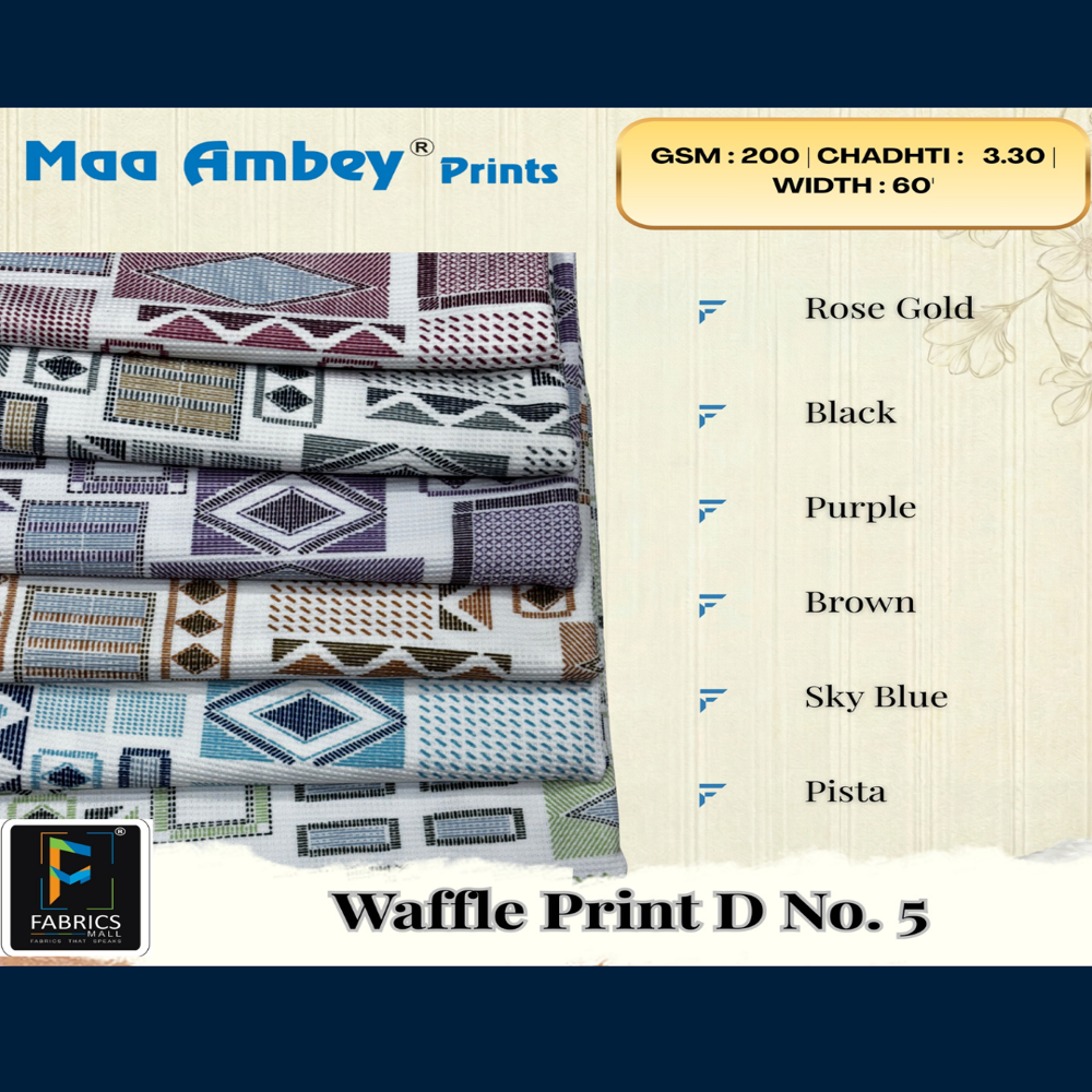 Waffle Print Fabric