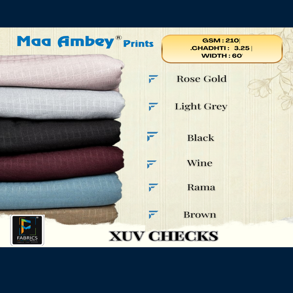 XUV Checks Fabric