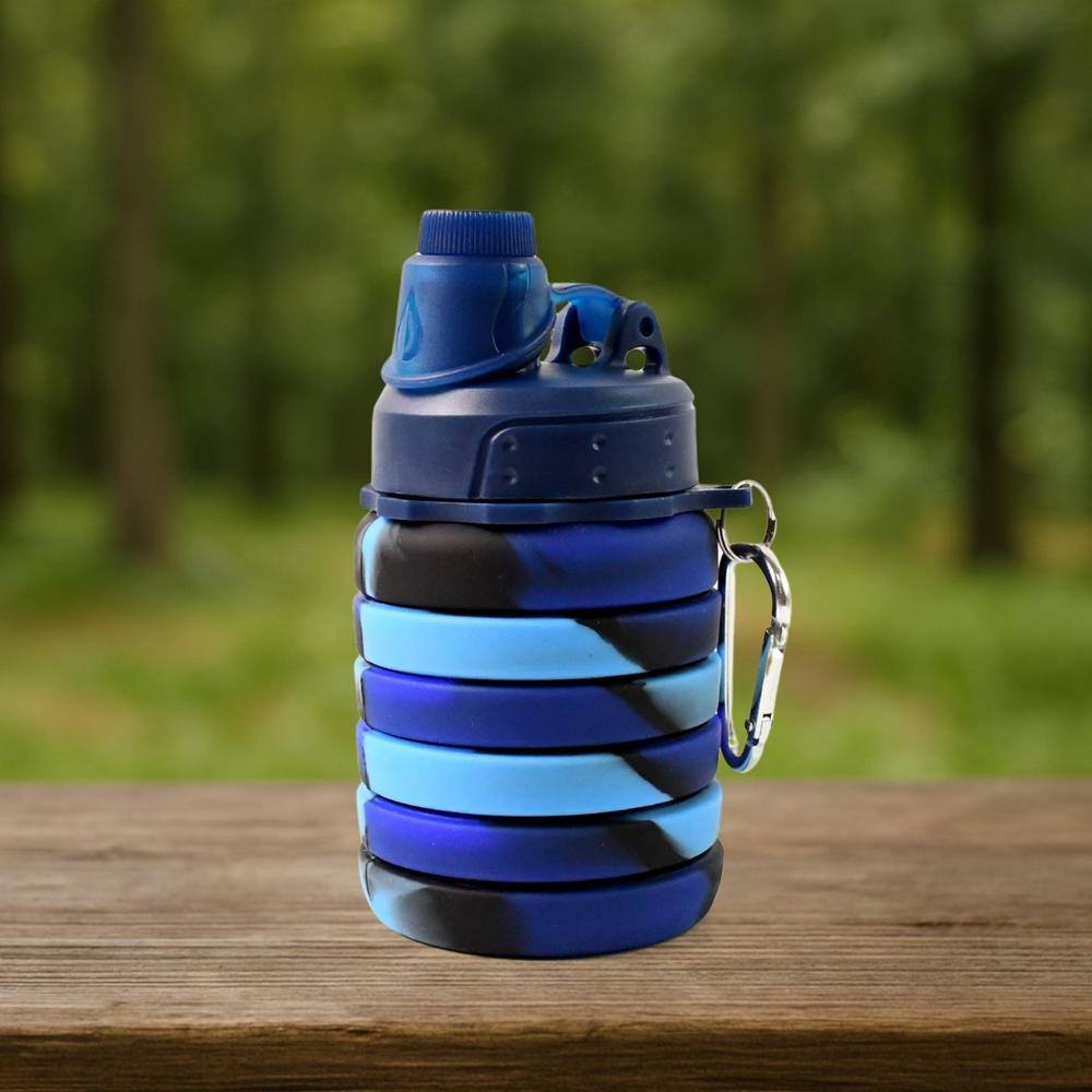 Silicone Foldable Water Bottle (1 Pc / 24 cm Foldable / 500 ML)