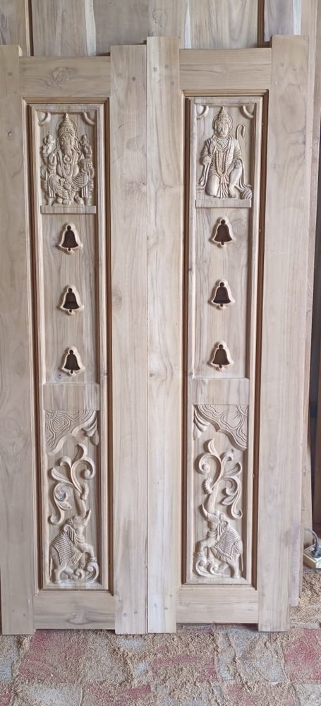 Kerala Teak Wooden Framed Double Door