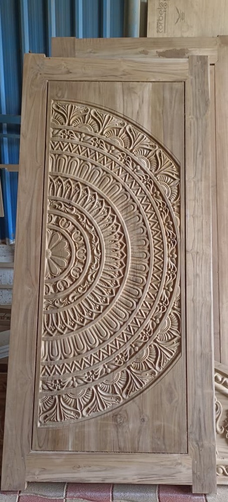 5.5 Feet Teak Wood Designer Door