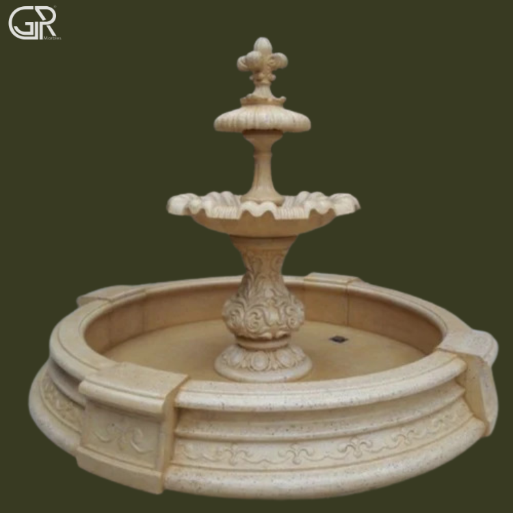 Sandstone Garden Fountain, (Ht-5ft)
