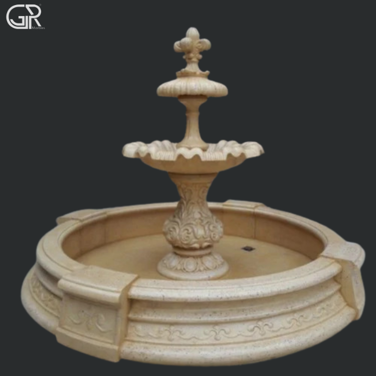 Sandstone Garden Fountain, (Ht-5ft)