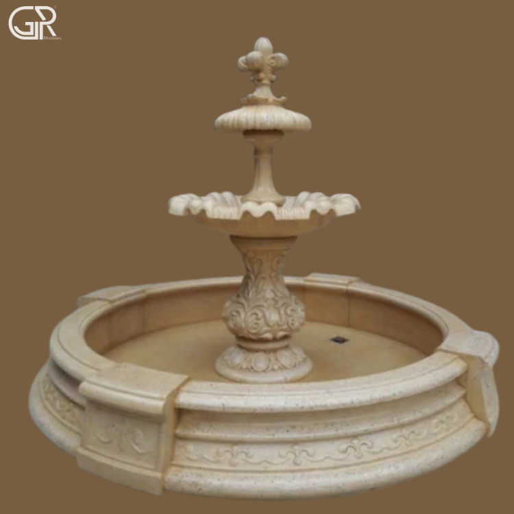 Sandstone Garden Fountain, (Ht-5ft)
