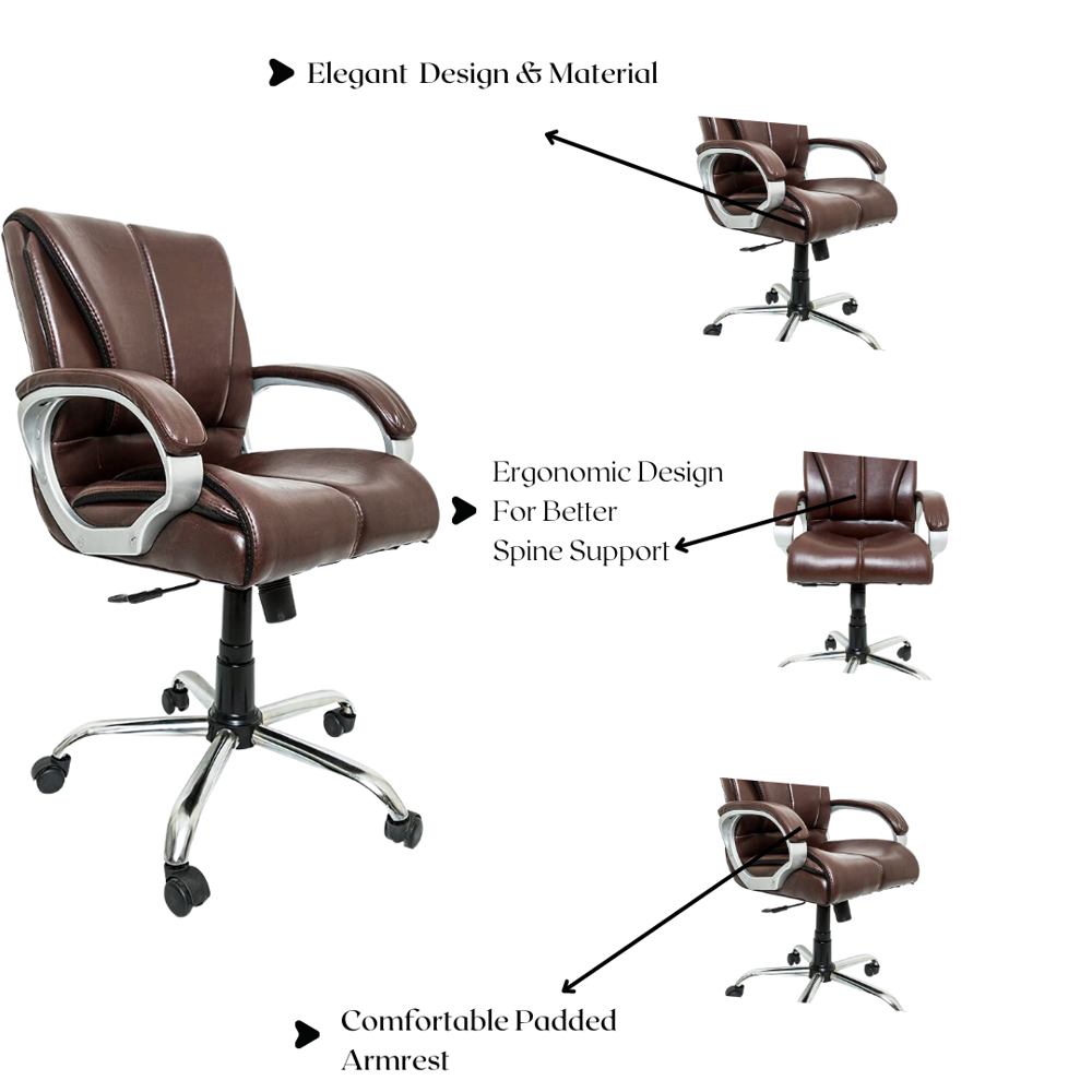 Royale Mid Back Boss Revo Office Chair Brown