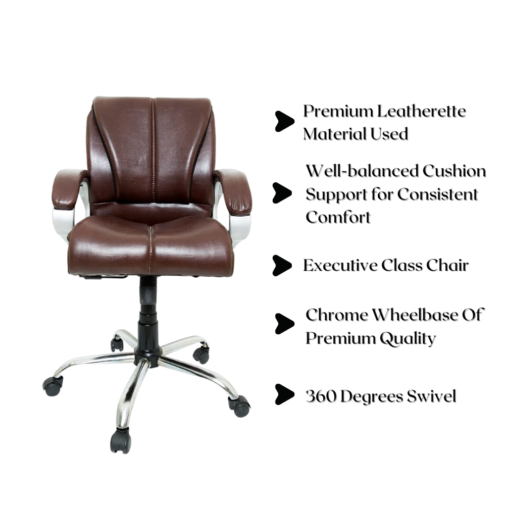 Royale Mid Back Boss Revo Office Chair Brown