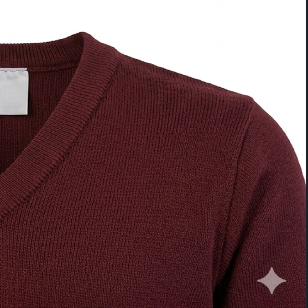 School Uniform Sweaters - Acrylic, Size 6-14, Maroon | Winter Wear, Machine Wash, 1x1 Rib Knit, Lightweight At 250g