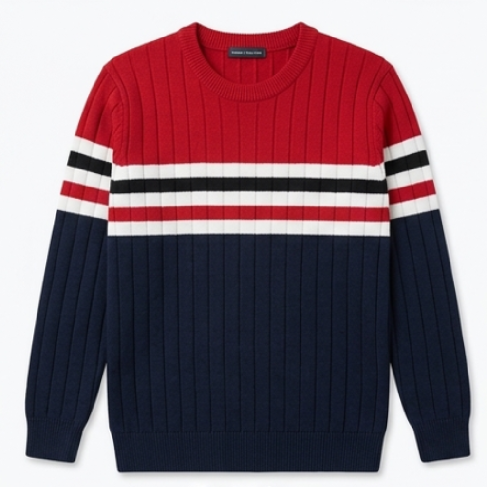 Mens Full Sleeve Pullover - Knitted Material, All Sizes, Multicolor | Long Sleeves, Designed For Men To Combat Cold Winds
