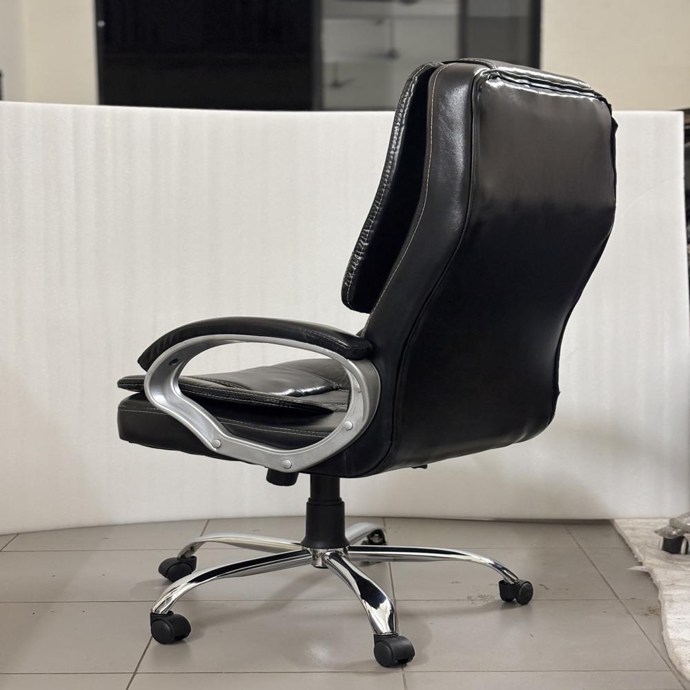 High Mid Knee Tilt Black Office Chair