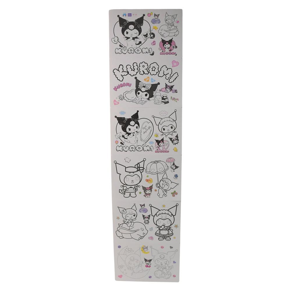 Coloring Book for Kids 6 Sheets with 6 Colorful Markers (1 Set)