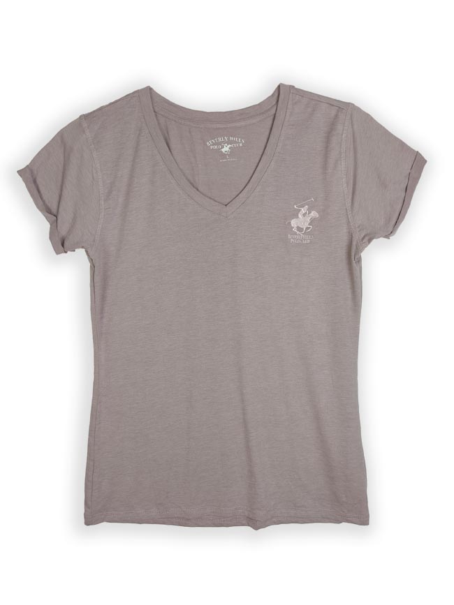 W13617 | BEVERLY HILLS POLO CLUB Ladies Roll Up Sleeve Stretch T-Shirt