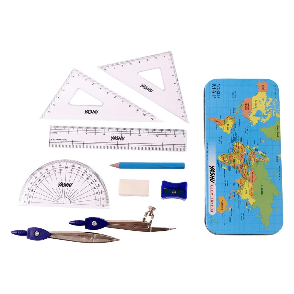 Yashu Complete Geometry Box Set With Compass - Color: Mix