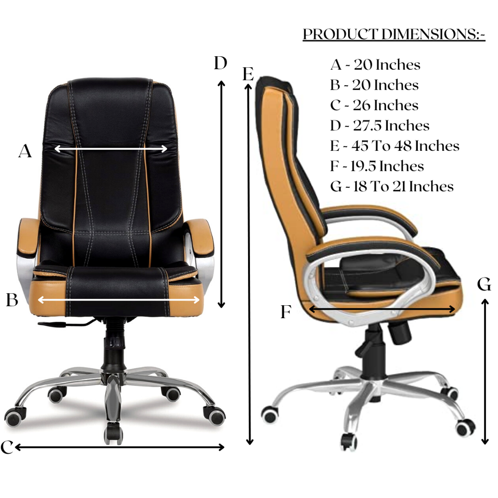 Black and Tan Mid Back Office Chair