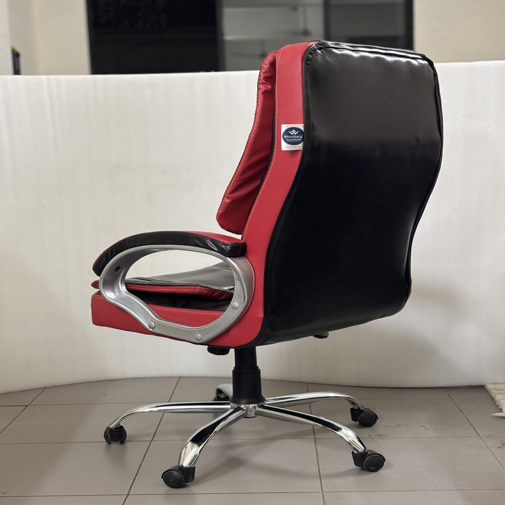 Tusker High Back Leatherette Office Chair Black & Red 