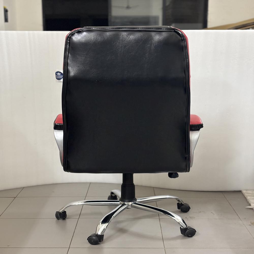 Tusker High Back Leatherette Office Chair Black & Red 