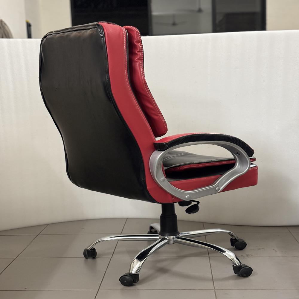 Tusker High Back Leatherette Office Chair Black & Red 