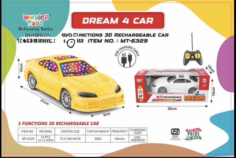 MT6329 5 Function 3D Rechargeable Car