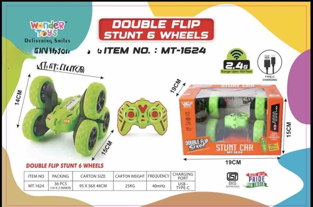 MT1624 6 Wheel Triple Flip Stunt Car