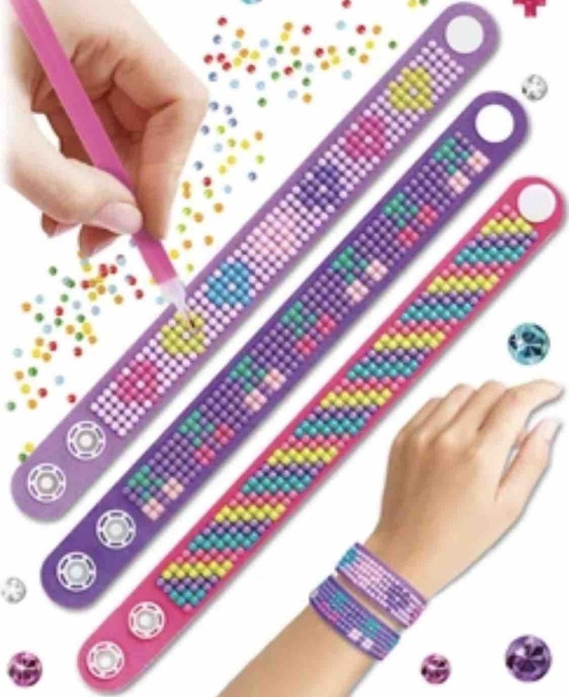 12 Pcs Children Diamond Painting Bracelet Set