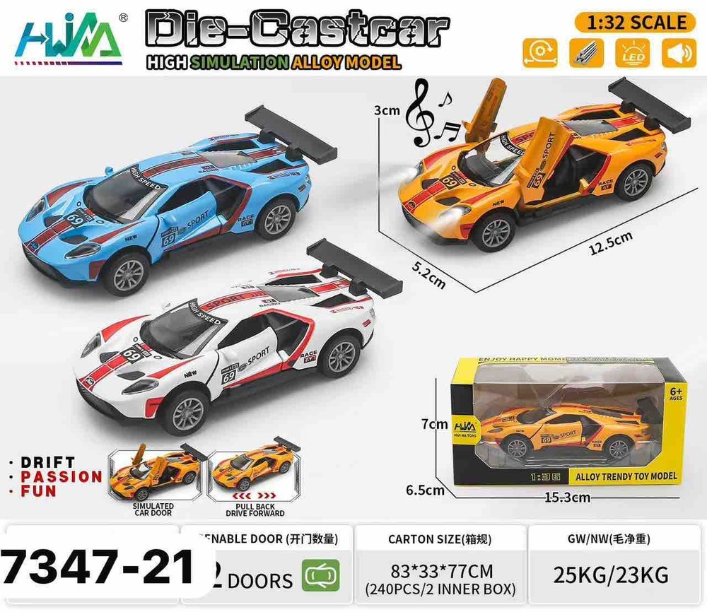 Mini Ford Gt Diecast Car