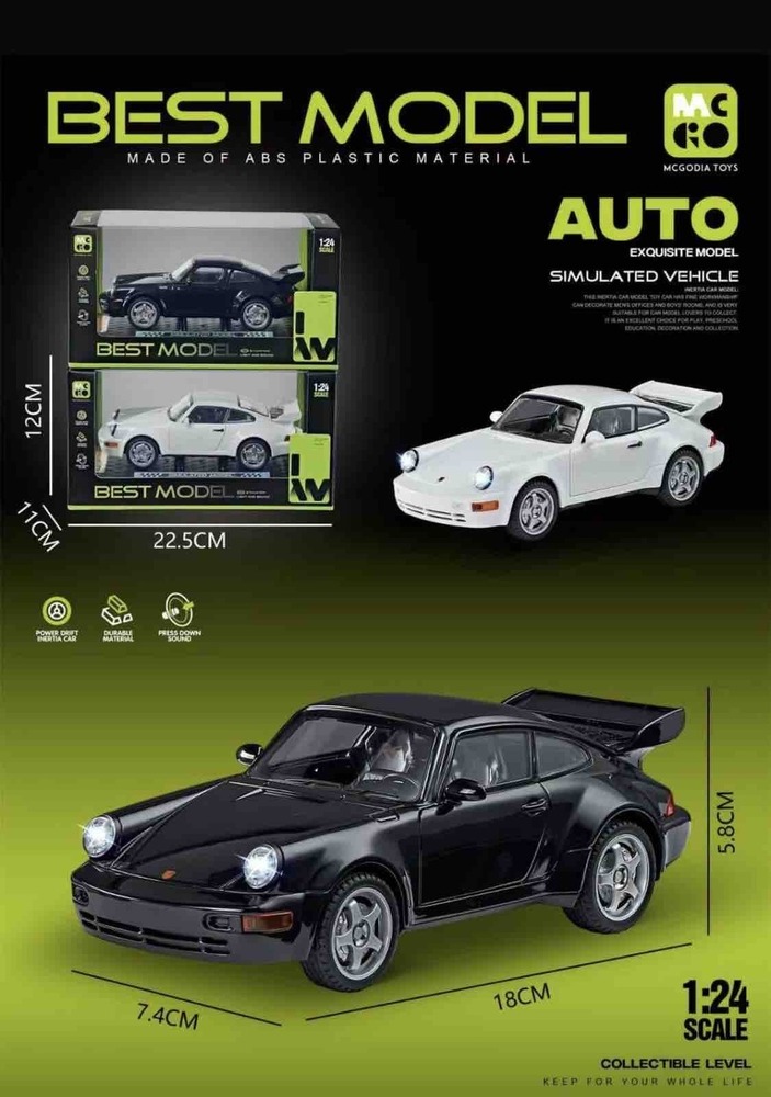 1-24 Porsche 911 ABS Plastic Car