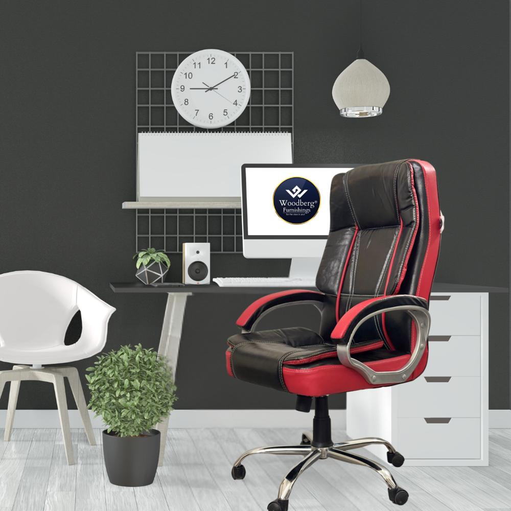 Tusker Ergonomic High Back Revolving Office Chair Black & Red
