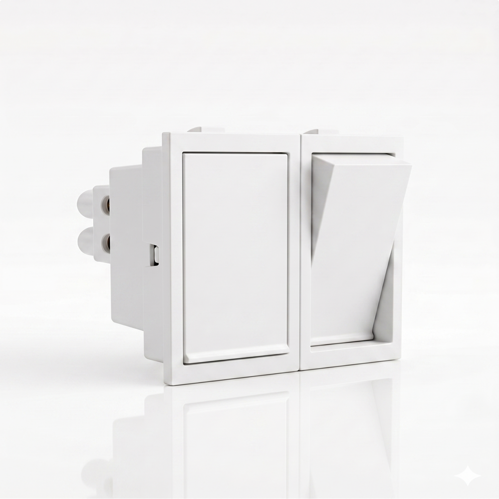 6a One Way L-type Flat Modular Switch - Material: Polycarbonate