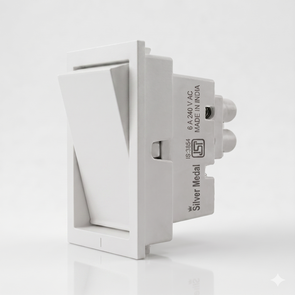 6a One Way L-type Flat Modular Switch - Material: Polycarbonate
