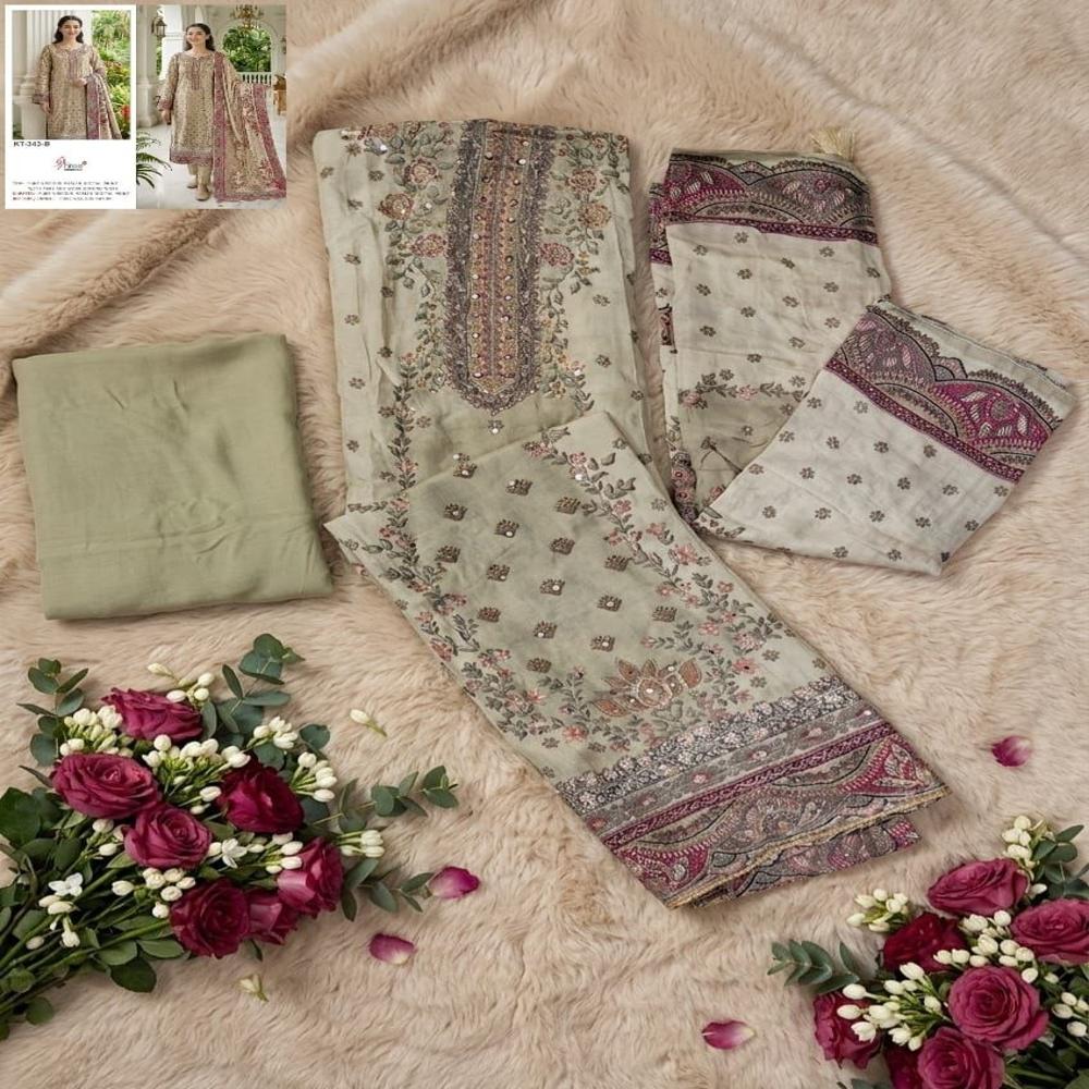 Shree Fab KT 343 - Pure Viscous Maslin Digital Print Pakistani Salwar Suit Wholesale