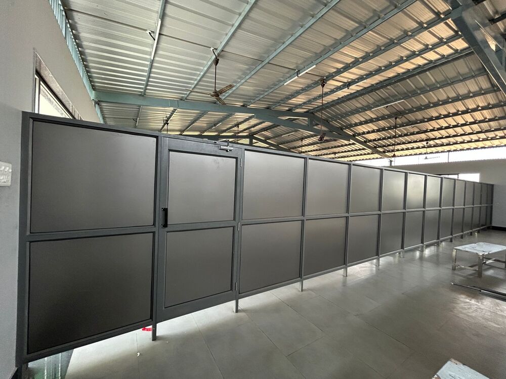 Aluminium Door Partition - 6063 T5 Alloy, Custom Size, Multi-Color , Fire Resistant, Acoustic Insulated, Recyclable
