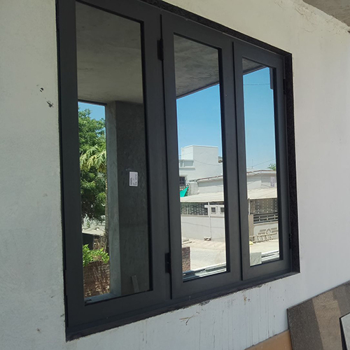 Grey Powder-coated Aluminum Window