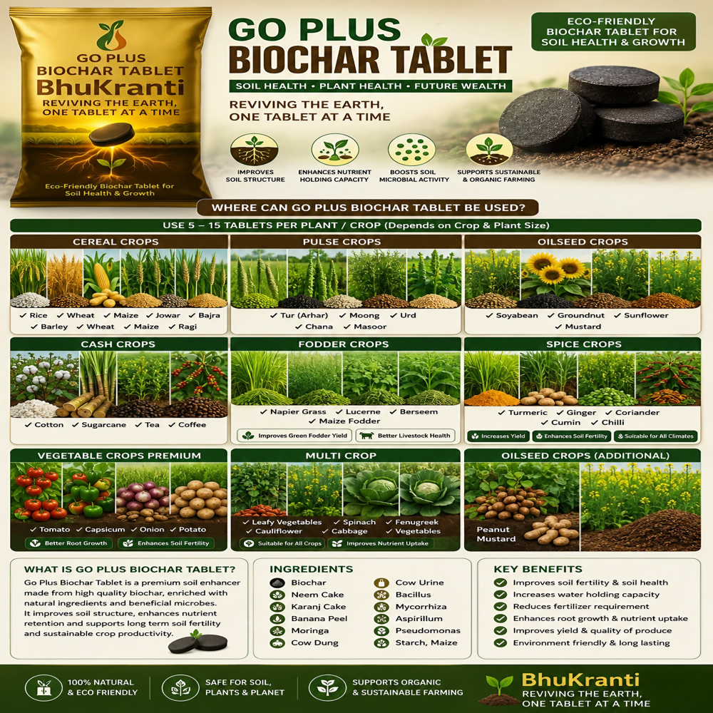Go Plus Biochar Tablets - Cas No: 7440-44-0