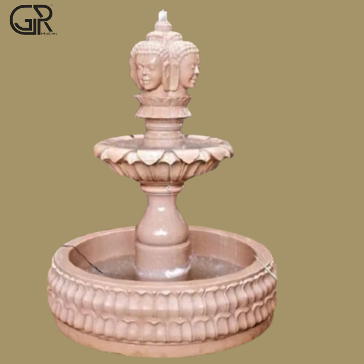 Pink Sandstone Fountains, (Ht-4ft)