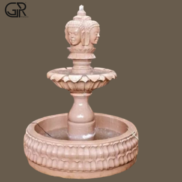 Pink Sandstone Fountains, (Ht-4ft)