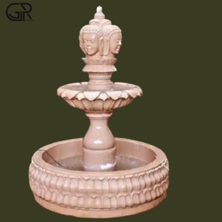 Pink Sandstone Fountains, (Ht-4ft)