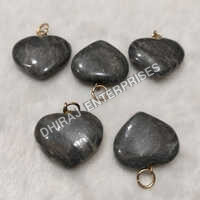 Grey Agate Heart Pendant