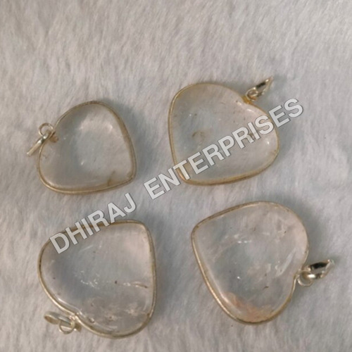 Clear Quartz Heart Pendant