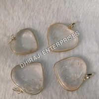 Clear Quartz Heart Pendant