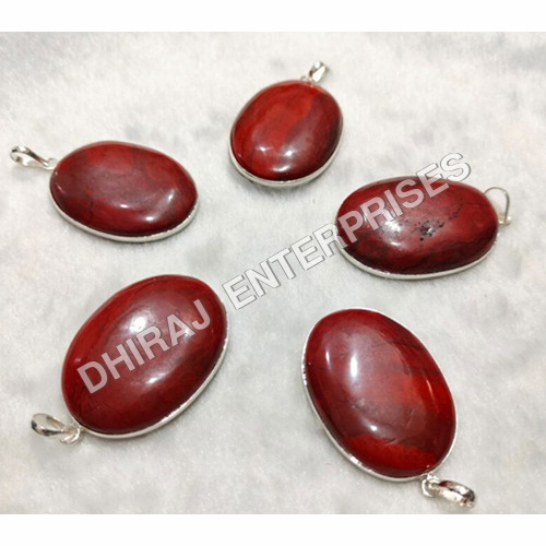 Red Jasper Oval Pendant