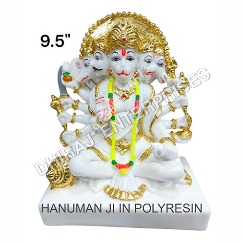 White G-old Dust Marble Panchmukhi