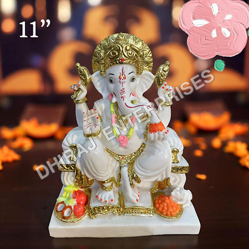 Ganesha Murti In Dust Marble