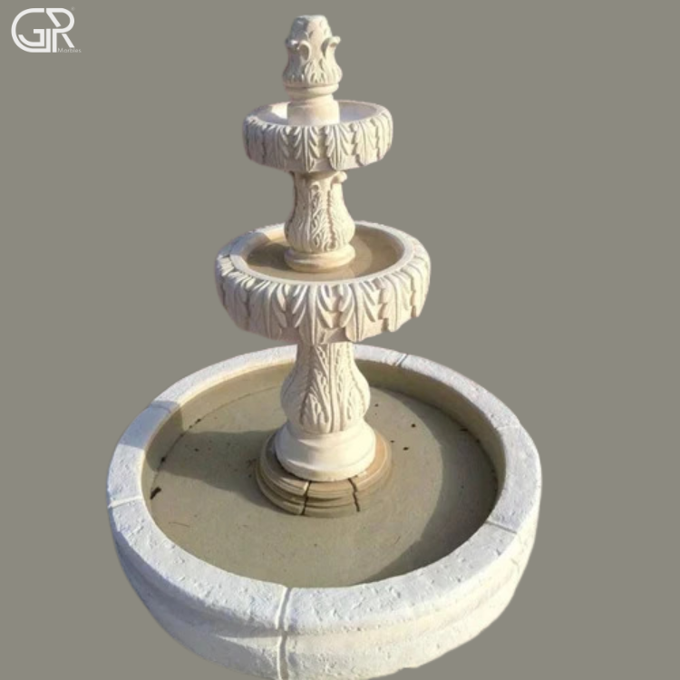 2 Tier Sandstone Fountain, (Ht-3ft)