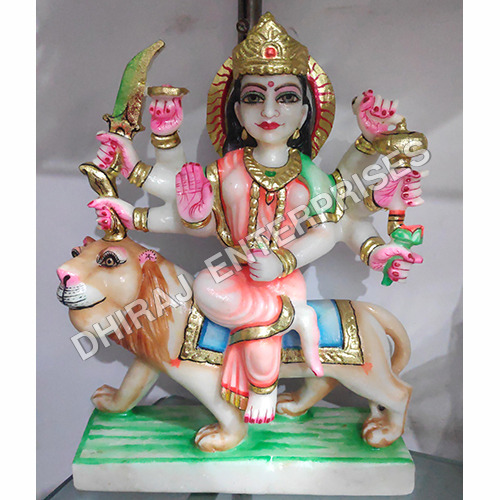 Marble Maa Durga 1 Feet