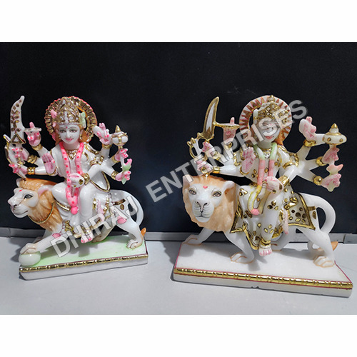 9 Inch Makrana Marble Maa Durga Murti