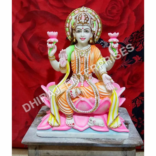 Pure White 2ft Maa Laxmi Marble