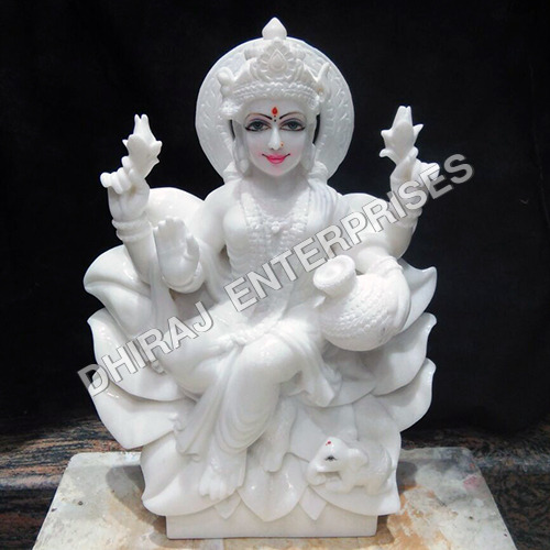 Royal White  Marble 1ft Maa Laxmi