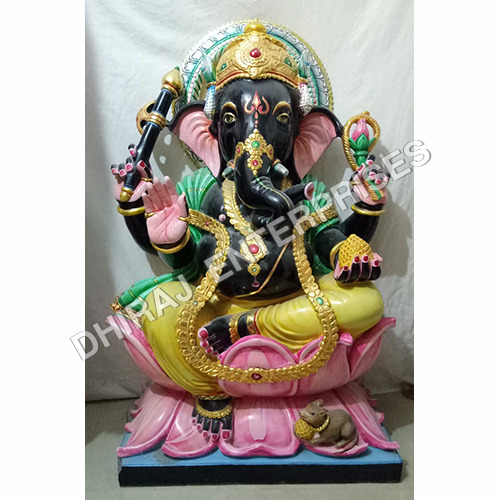 Black Marble Ganesh Statue 21 Inch